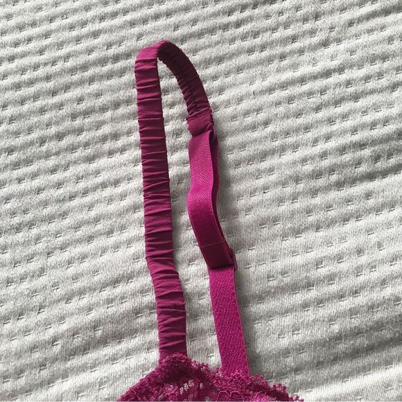 SIMONE PERELE Victoire Lace Demi Underwire Bra Half Cup Burgundy 34B 34C 34D New - Picture 7 of 10